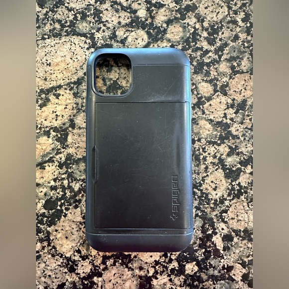 Spigen Slim Armor CS Designed for iPhone 11 Case - Black - Picture 1 of 4